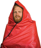 Grabber - Grabber Hooded All Weather Survival Blanket: 5" x 7" Feet, Red - KakiOutdoor.com - 1